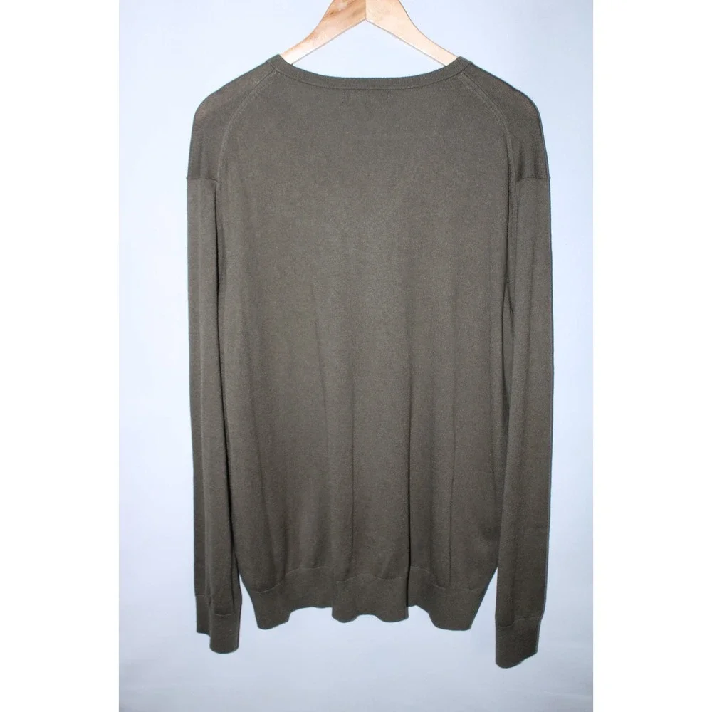 NWT Banana Republic Men's XXL Green V-Neck Luxury Blend Sweater - Picture 6 of 7